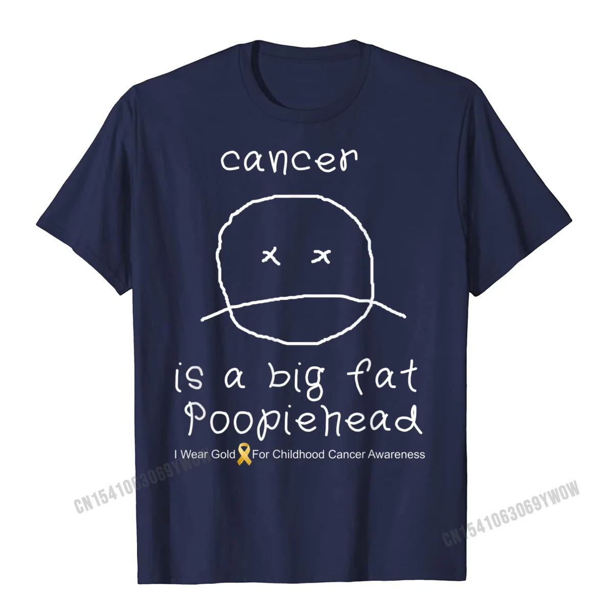 Family 100% Cotton Men Short Sleeve T Shirt Birthday April FOOL DAY Tshirts Casual T-Shirt Fashion Crewneck Free Shipping CHILDHOOD CANCER AWARENESS SHIRT Fighters + Survivors T-Shirt__68 navy