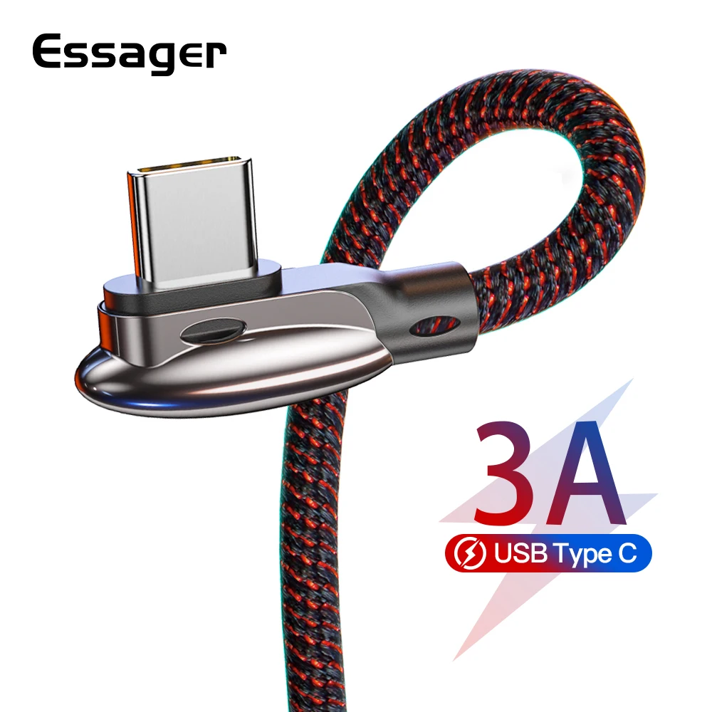 Кабель зарядный Essager USB Type C для Xiaomi Redmi mi Samsung S20|Кабели мобильных телефонов| |