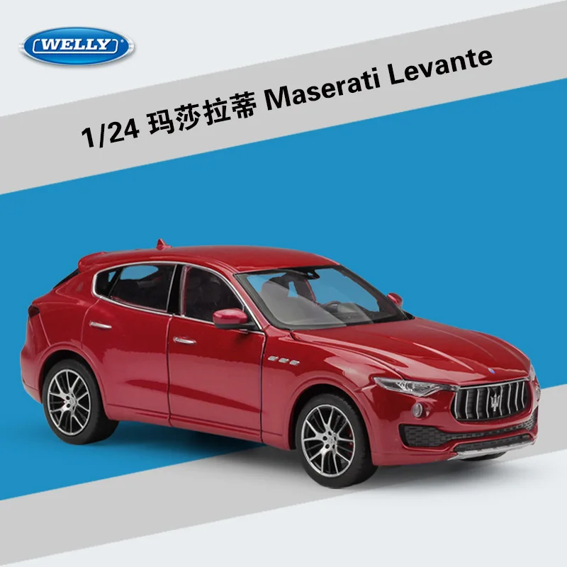 Welly 1:24 Levante Maserati автомобиль сплав модель автомобиля моделирование автомобиля украшение коллекция подарок игрушка Литье модель игрушка для мальчиков - Цвет: Rad