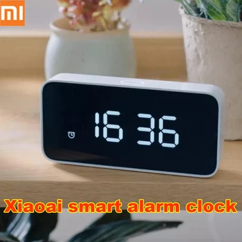 

Original Xiaomi Xiaoai Smart Alarm Clock Voice Broadcast Clock ABS Table Dersktop Clocks AutomaticTime Calibration Mi Home App