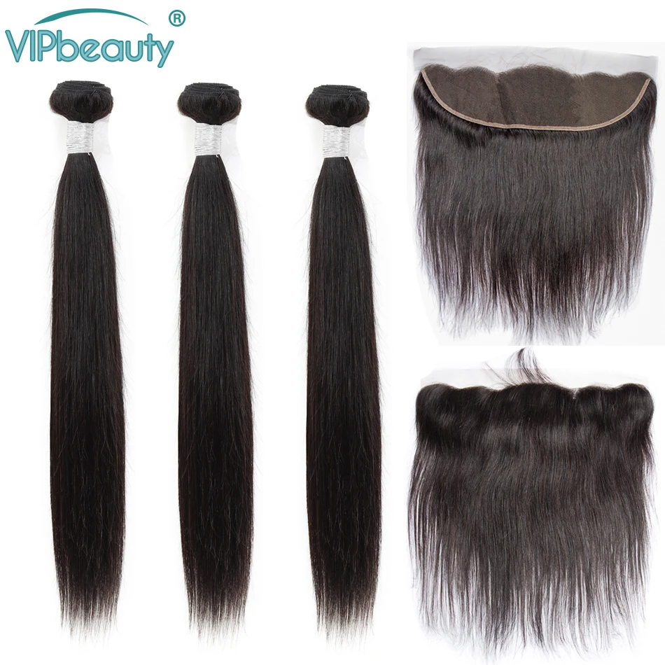 Vip beauty, малазийские прямые волосы, 13x4, Фронтальная застежка на шнурке, пряди, волосы remy, пряди с фронтальной кромкой, 1b
