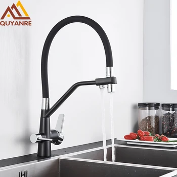 

Quyanre Filtered Kitchen Faucets Purification Kitchen Tap 360 Rotate Water Filter Tap For Kitchen Three Ways Kitchen Faucets Tap