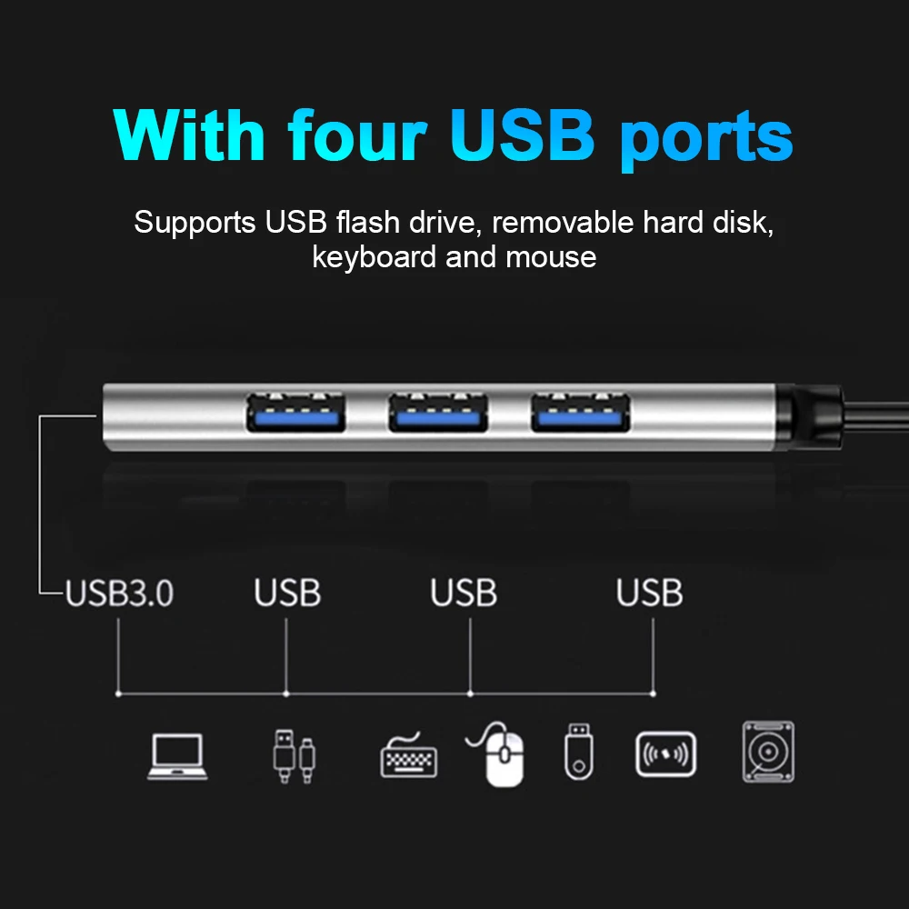 USB C HUB 3.0 Type C 3.1 3/4 Port Multi Splitter Adapter OTG USB for Macbook Pro 13 15 Air Mi Pro HUAWEI PC Accessories