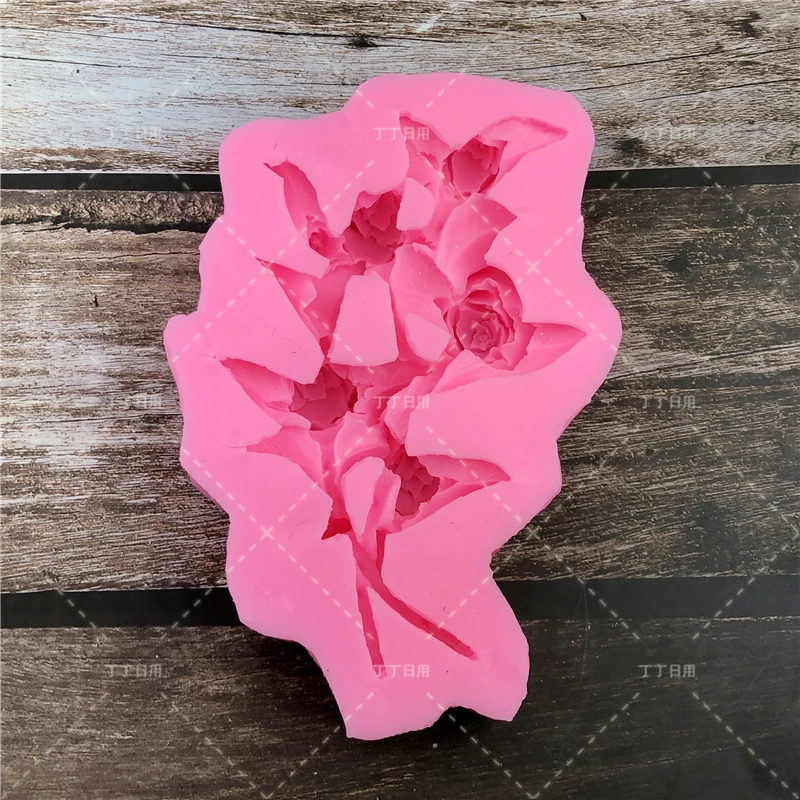 DIY букет цветов силиконовый в Форме Розы помадка мыло 3D форма для торта, капкейков конфитюр шоколад декорирование выпечки инструмент формы