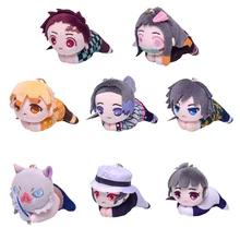 Porte clés en peluche Demon Slayer, dessin animé japonais, Kamado Tanjirou Agatsuma Zenitsu, jouet mignon, Collection de loisirs pour enfants, cadeau pour filles 
