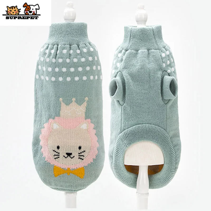 Size-7 Одежда для собак SUPREPET, теплый свитер для собак на осень и зиму, свитер для маленьких собак, теплый флисовый свитер со щенком, Прямая поставка - Цвет: Size-7