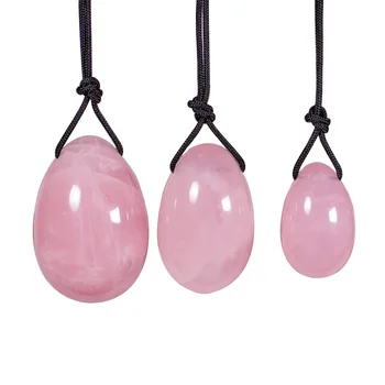 

Natural Rose Quartz Yoni Egg Crystal Sphere Women Pelvic Floor Muscle Kegel Exercise Tightening Vaginal Ben Wa Ball Crystal Eggs