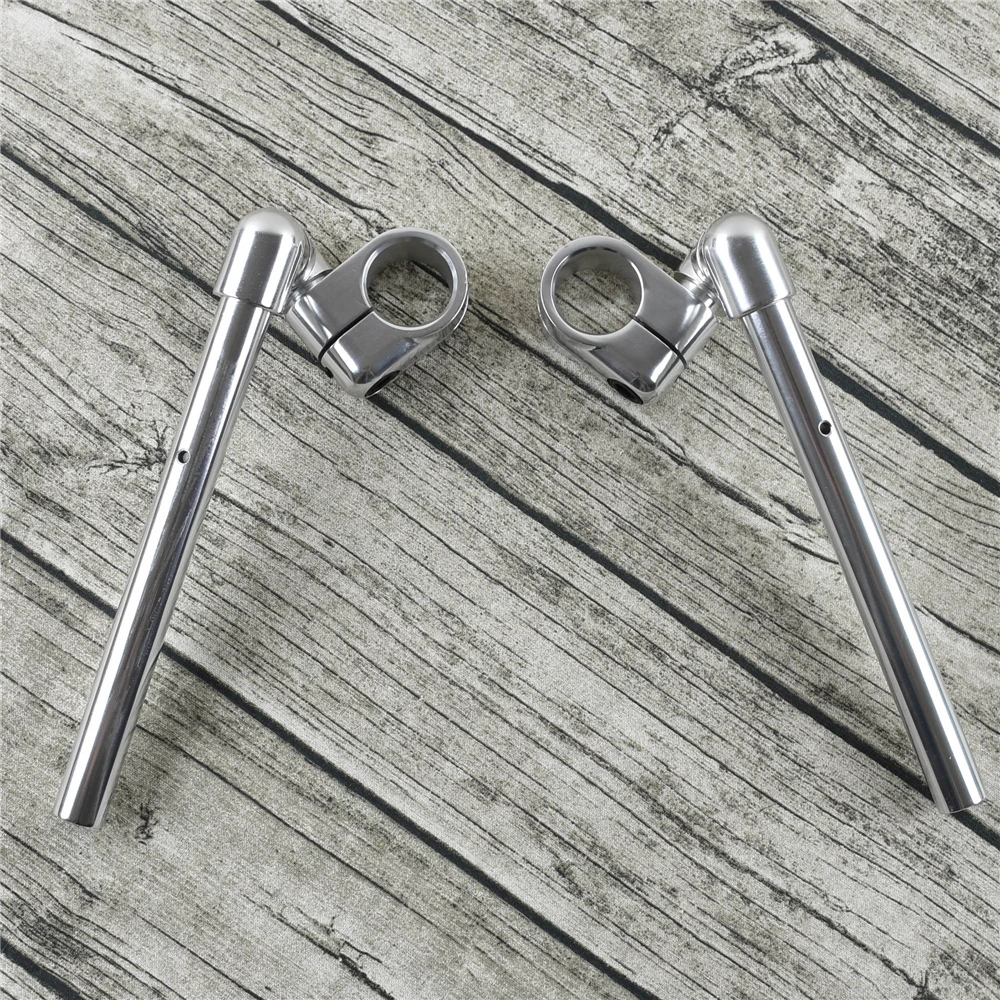 Retro Motorcycle CNC Clip-on 35mm Handlebar Cafe Racer Fork Tube Clip Ons Bars 360 Degree Adjustable High Quality Aluminum Alloy