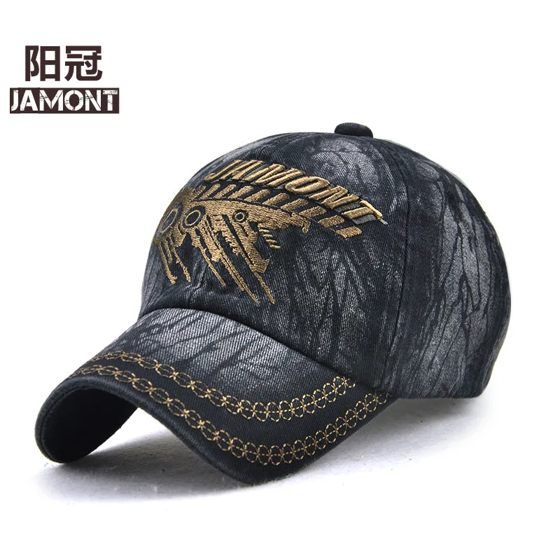 

Yang guan jamont 100% Cotton Baseball Cap Europe And America Foreign Trade Washing Cap Men Lettered Embroidered Cross Border Hat