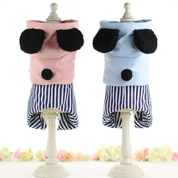 

Cute Ear Dog Jumpsuit Winter Warm Fleece Small Dog Cat Coat Jacket Chihuahua Shirt Hoodie Clothes For Pitbull