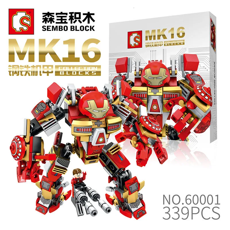 Semper строительный блок стальной Mecha серия Mk16 стальной рыцарь Errant Back Hulk строительный блок 339 шт