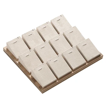 

Fleece Bamboo Display Cards for 12 Necklaces, Jewelry Accessories