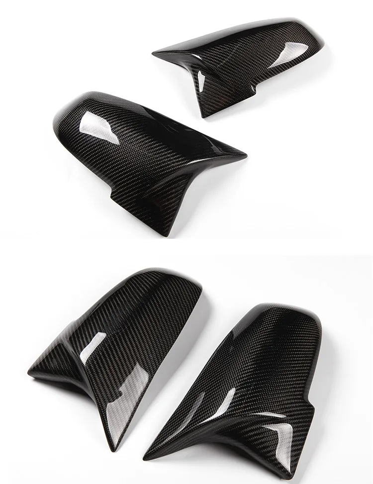 2 pieces Rearview Mirror Cover Cap Carbon Black for BMW Series 1 2 3 4 X M 220i 328i 420i F20 F21 F22 F23 F30 F32 F33 F36 X1