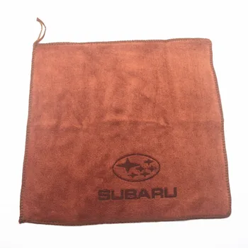 

30*30CM Car Sticker Wash Microfiber Towel Car Cleaning For Subaru Forest Human Lion XV Impreza WRX STI BRZ Car Styling