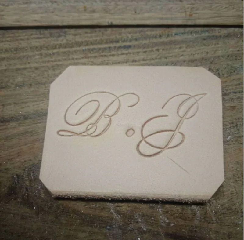 Pattern font letter set for couple name abbreviations Hand-work carving punches stamp craft with leather carving tools