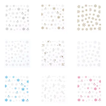 

12 Sheets Durable Xmas Christmas Lovely Stylish Manicure Decoration Snowflake Nail Paste Nail Decals Manicure Supplies