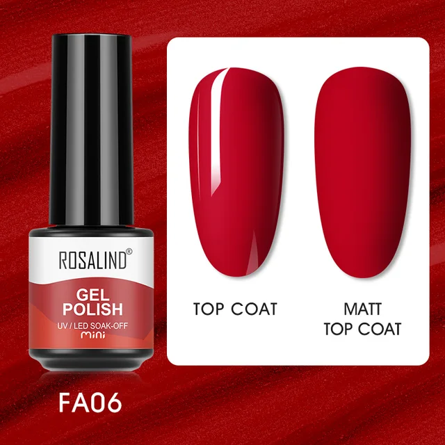 ROSALIND Nail Gel Polish Neon Luminous Hybrid Varnish Manicure Semi Permanent UV Gel Nail Art Base Top Coat Gel Nail Polish New FXA-FA06