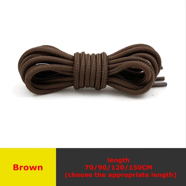 1 Pair Round Shoelaces Top Quality Polyester Classic Off White Shoe Laces Do Not Fade Outdoor Leisure Sneakers Shoelace Unisex Brown