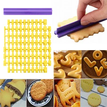 

New Arrival Plastic Arabic numerals figure number Alphabet letter press moulding mold set for Fondant cake decoration