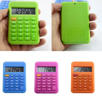 

New Student Small Mini Electronic Calculator Candy 4 Colors Calculating Office Supplies Gift