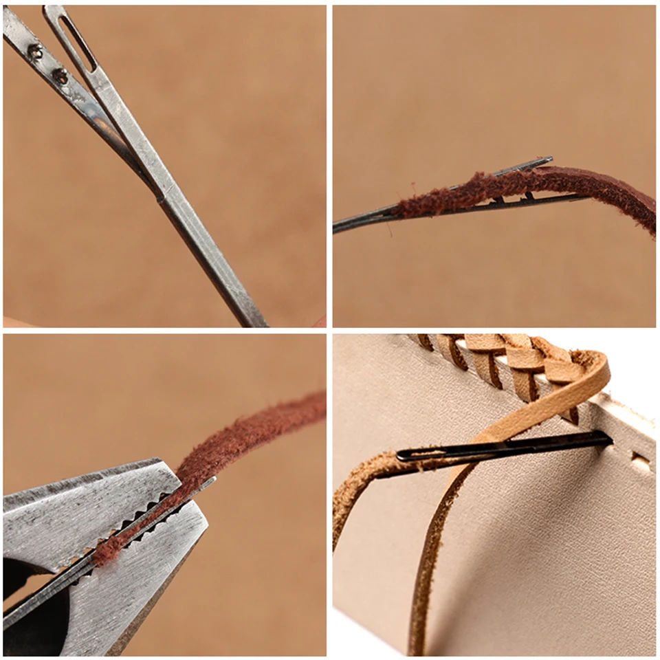 Leather Sewing Needles Sewing Needles Leather Tool Leathercraft Tools Leather Tools Leather Sewing Tool Set Leather DIY Sewing Craft Tool Rope Lace Needle Double Hole Single Hole DIY Hand Tool