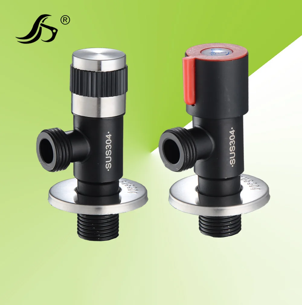 Новые продукты от производителя прямые продажи из нержавеющей стали треугольный клапан черный и белый с рисунком выпечки лака кран Angl