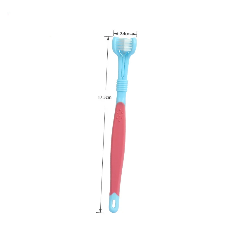 Pet Toothbrush Three-Head Toothbrush Multi-angle Cleaning Addition Bad Breath Tartar Teeth Care Dog Cat Cleaning Mouth