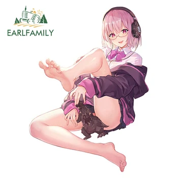 

EARLFAMILY 13cm Car Styling Sexy Girl Shinjou Akane Anime Window Car Bumper Sticker Beauty Decal Waterproof Accessories