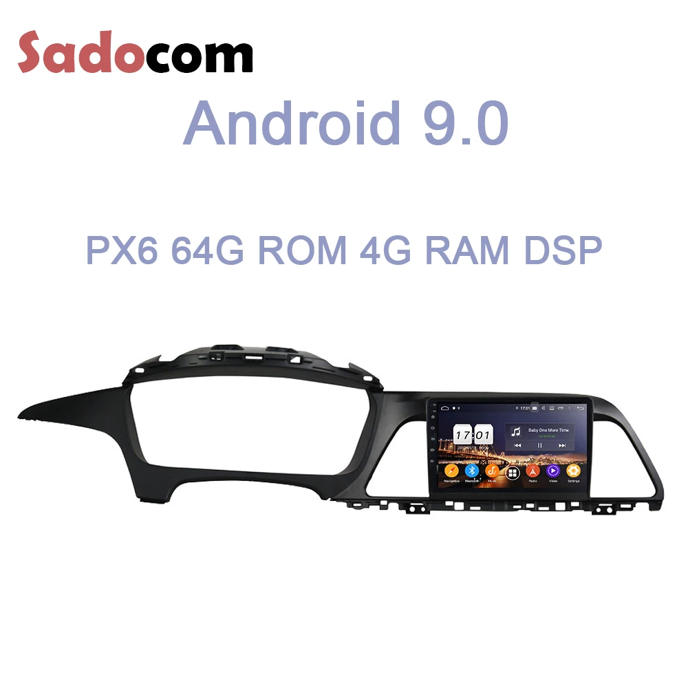 " ips 2 din TDA7851 4*50 Вт Android 9,0 для hyundai SONATA 4 Гб ram 32 ГБ Автомобильный dvd-плеер gps Авторадио Bluetooth 4,2