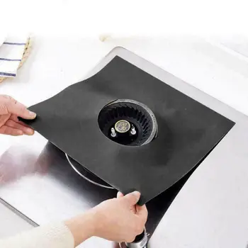 

4Pcs Teflon Gas Stove Protection Pad Anti-pollution And Oil-proof Cleaning Pad Non-stick Reusable Stove Covers Kitchen Tools #