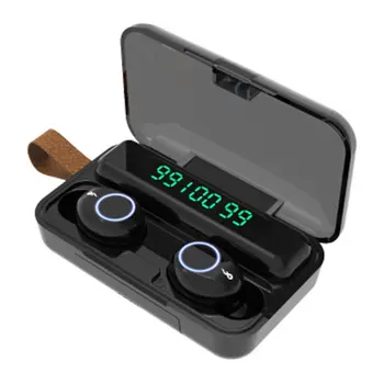 

F9-9 Two Touch Breathing Light Wireless Headphone Sports Stereo Headphone For IOS Android Headphone black