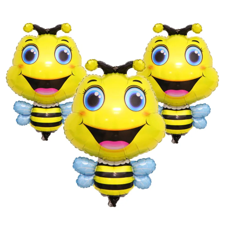 3PCS Large Bee Balloon Insect Foil Ballon For Jungle Theme Party Decoraiotns Kids Farm Birthday Supplies Animal Baloons |