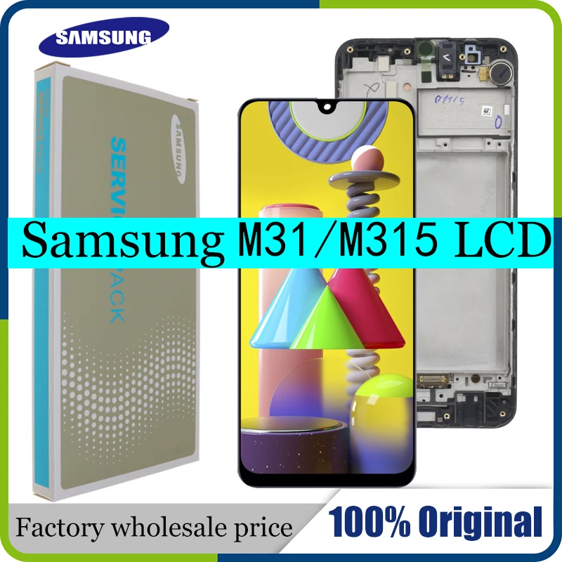 ЖК-дисплей 6 4 'ɺMOLED для Samsung Galaxy M31 M315 M315F SM-M315F дисплей с сенсорным экраном и