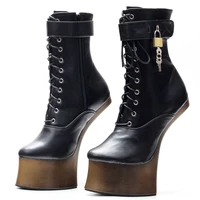 JIALUOWEI 7inch High Heel New Fancy Ponyplay bootfetish Ankle Platform Boots In Stock Fast Shipping Size36-46 - Image 4