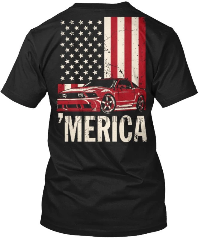 Стильная мышечная гоночный автомобиль-Drag Racing Us-футболка без тегов merica |