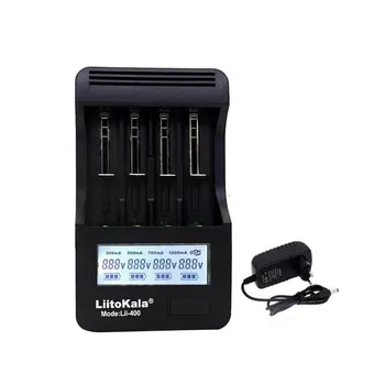 

Liitokala Lii-400 18650 LCD Display Charger 26650 21700 14500 10440 4 Slots NiMH li-ion Smart Universal Battery Charger