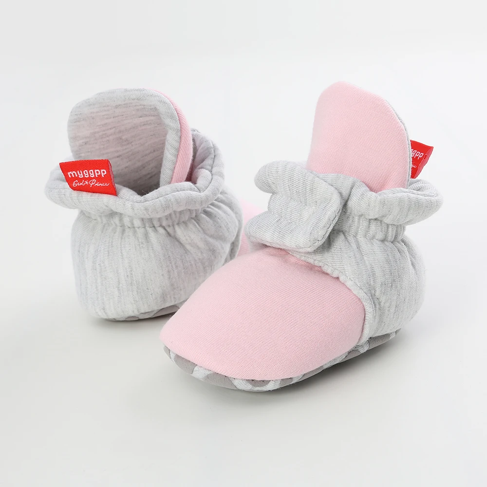 Носки для новорожденных; обувь для мальчиков и девочек; обувь для малышей; мягкие зимние теплые ботинки из хлопка