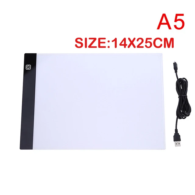 A3 A4/A5 Size Three Level Dimmable Led Light Pad,Tablet Eye Protection Easier for Diamond Painting Embroidery Tools Accessories 