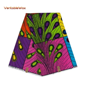 

African Batik 100% Breathable Cotton African Colorful Print Fabric Wax New Fabric Ankara Green Dot Fabric 24FS1259