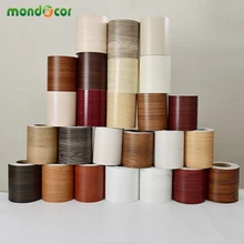 Винтажная декоративная наклейка-бордюр DIY деревянная зернистая линия талии самоклеящаяся граница обоев ванная кухня ПВХ водонепроницаемая наклейка