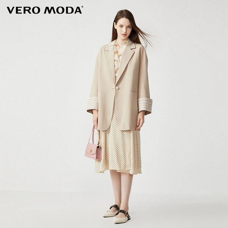 Vero Moda женский классический блейзер прямого кроя | 319308591 - Цвет: Stocking beige