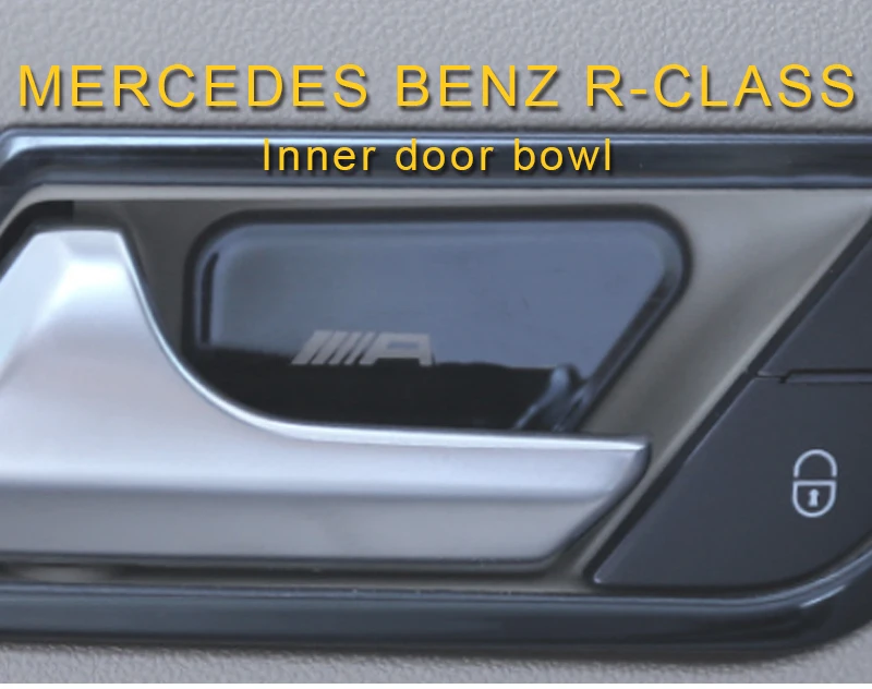 Для Mercedes Benz R-Class- автомобильный Стайлинг внутренняя дверная чаша на запястье накладка рамка наклейка интерьерные аксессуары