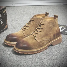 Новые мужские ботинки из натуральной кожи высокого качества Мужские модельные сапоги удобные рабочие сапоги модные сапоги женская обувь