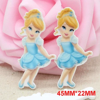 

50pcs 45*22MM Lovely Cartoon Baby Princess Girl Flatback Planar Resin Cabochon DIY Craft Embellishments Accessories DL201