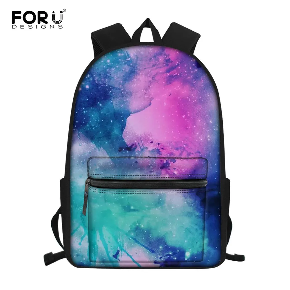 FORUDESIGNS/корейские школьные рюкзаки для школы для девочек-подростков Galaxy Printing Primaris, студенческие рюкзаки для ноутбука Sac a dos femme