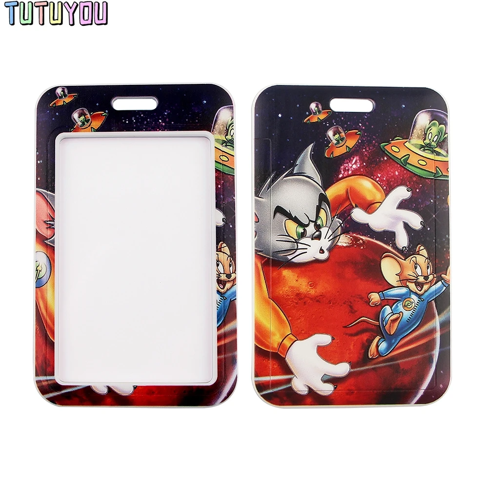 

1 шт. PC2728 кошка с мышонком из мультфильма, шейный ремешок для ключей ID карты ТРЕНАЖЕРНЫЙ зал телефон ремни USB держатель значка повес