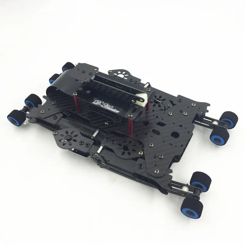 Из чистого углеродного волокна мини DH410 FPV складной Квадрокоптер рама с 410 мм Колесная база выдвижными посадочными лыжами набор «сделай сам» для гоночного дрона