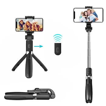 

VODOOL Bluetooth Selfie Stick Universal Foldable Expandable Mini Phone Tripod with Remote Control for online live broadcast tool