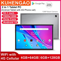 Tablette PC Android 10.0, 1920x1200, 10.1 pouces, appel réseau, double téléphone, Octa Core 