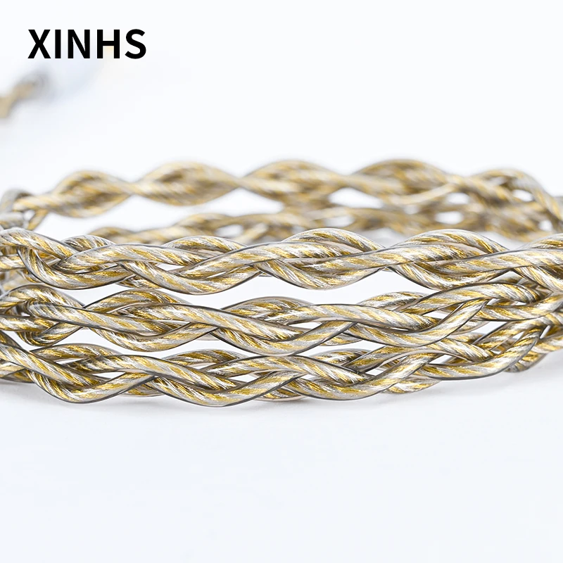 Xinhsearphones-cabo Misto de Substituição Atualização Dourado Prata Dourado Cabo Misto Mmcx 2pin Core Crystal Copper Hifi Audio Headphone Wire - Image 5
